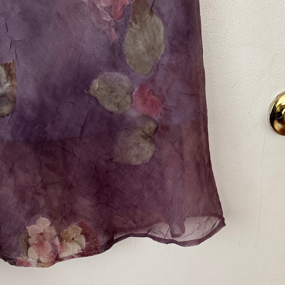 Breaking’ Loose Lilac Floral Chiffon Sleeveless Midi Dress. Size 11/12 - Picture 5 of 12